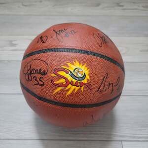 Connecticut Sun WNBA Logo Basketball with Multi-Player Signatures